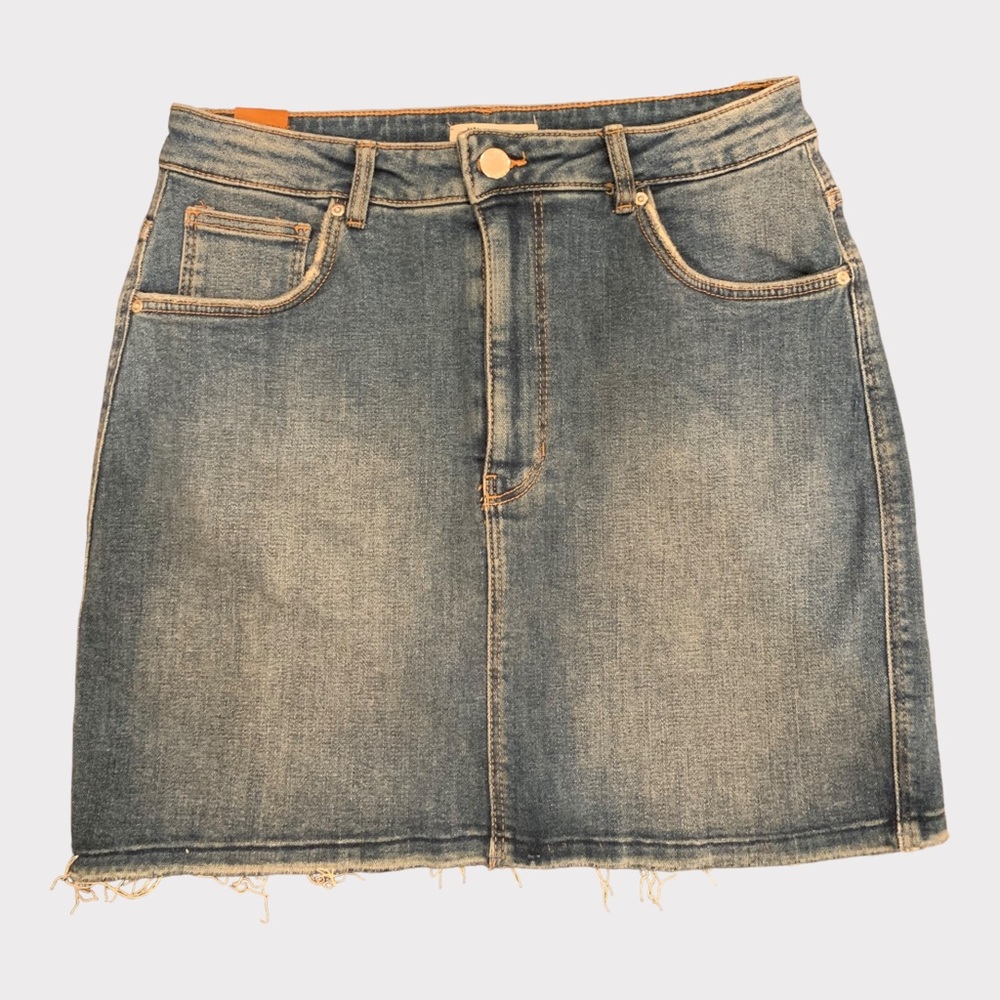 ZARA Denim skirt Size Large NWOT
